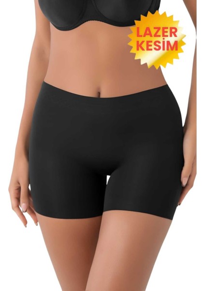 Kadın Lazer Kesim Toparlayıcı Yüksek Bel Boxer Korse