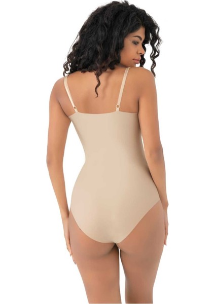Kadın Lazer Kesim Iz Yapmaz Göğüs Destekli Askılı Toparlayıcı Body Slip Korse