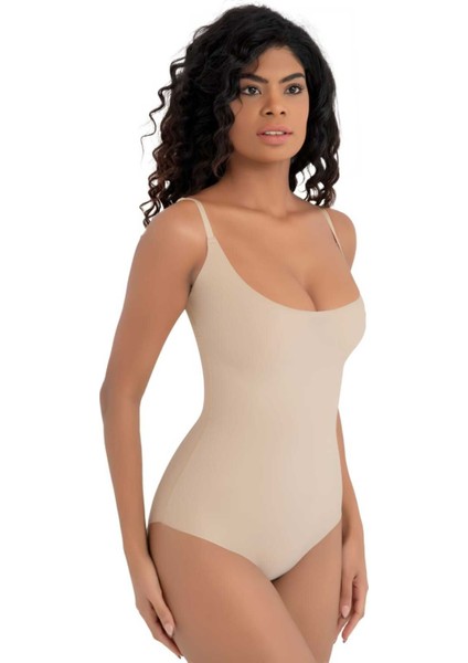Kadın Lazer Kesim Iz Yapmaz Göğüs Destekli Askılı Toparlayıcı Body Slip Korse