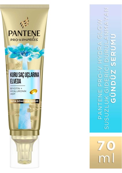 PANTENE PRO-V MIRACLES Hydra Glow Kuru Saç Uçlarına Elveda Durulanmayan Gündüz Serumu 70ML