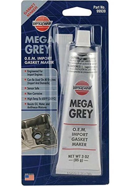 Mega Grey Sıvı Conta 343 Derece Isı Dayanımlı 85GR
