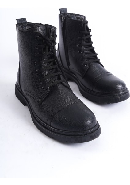 Erkek Siyah Deri Su Geçirmez Bağcıklı Postal Bot fiyatları