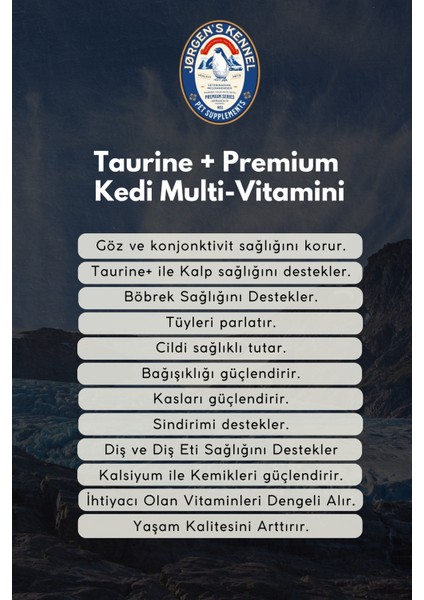 Taurine Doğal Kedi Multivitamini Premium 12 Supreme Vitamin Ile Güçlü Sağlık Sistemi