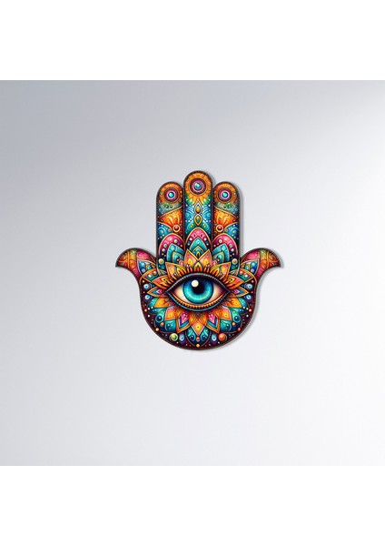 Steel Art Dec Renklerin Sihri - Hamsa Metal Tablo