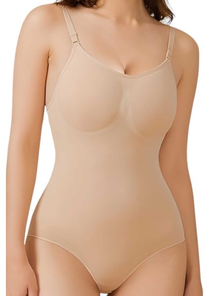 Kadın Dikişsiz Toparlayıcı Çıtçıtlı Ip Askılı Slip Body Korse