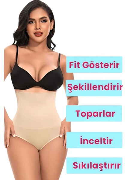 Kadın Toparlayıcı Dikişsiz Yüksek Bel Slip Korse