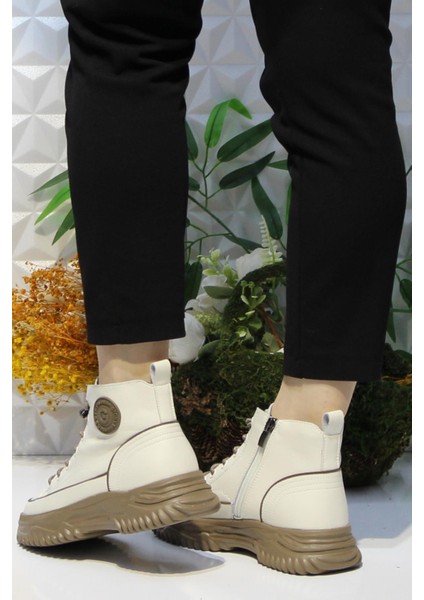 Fort Guja 24K310-13 Bej Ürün Yumuşak Esnek Kaymaz Taban Kadın Bot fırsatları