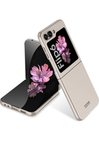Galaxy Z Flip 6 Kılıf Zore Sert Kıpta Kapak-Titanyum-Gri