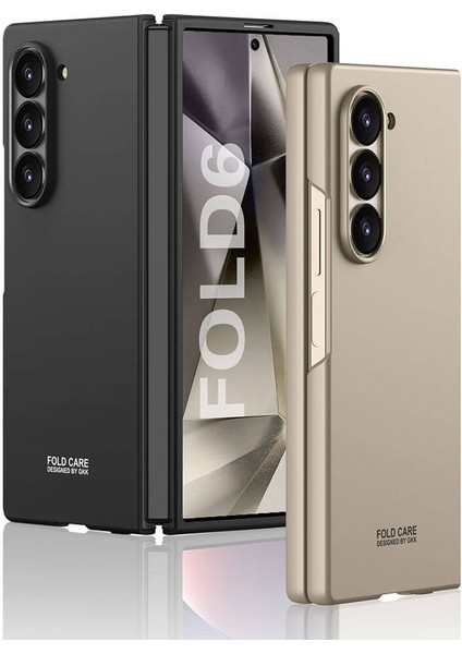 Galaxy Z Fold 6 Kılıf Zore Sert Kıpta Kapak-Siyah