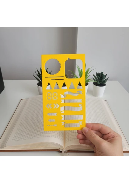 Karmelom Studio Bullet Journal Dijital Rakam Detaylı Şablon Cetvel