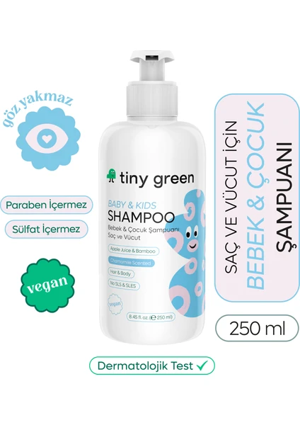 Tiny Green Bebek & Çocuk Saç ve Vücut Şampuanı Papatya Kokulu 250 ml