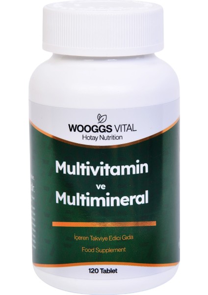 Multivitamin ve Multimineral Içeren Takviye Edici Gıda 120 Tablet