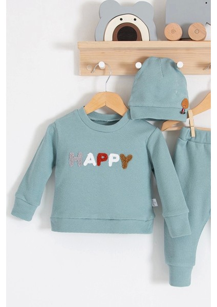Happy Nakışlı 2'li Pamuklu Erkek Bebek Takım fiyatları