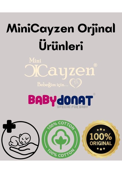 Kulaklı Ayıcık % 100 Pamuk 3'lü Erkek Bebek Takım