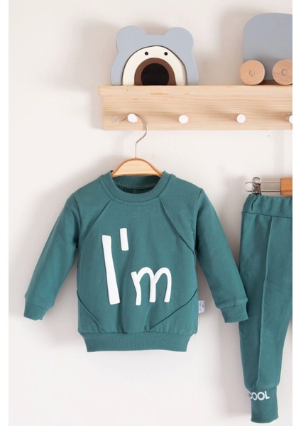 I'm Cool Desenli Pamuklu 2'li Erkek Bebek Takımı modelleri