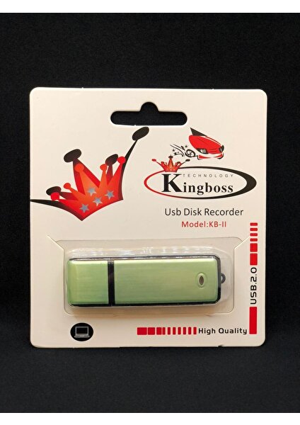 USB Flash Bellek 16 GB Yeşil Ses Kayıt Cihazı