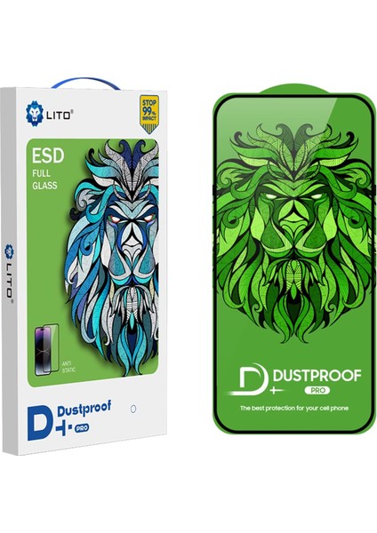 D+ Pro Apple iPhone 14 Pro 6.1" Anti-Static Toz Filtreli Ekran Koruyucu