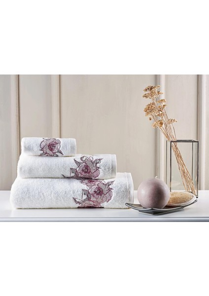 Flora 3lü Havlu Seti Kırık Beyaz Mc061982