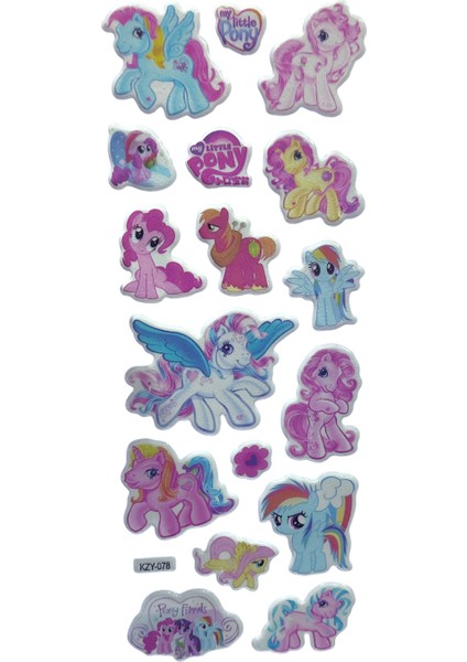 2'li Renkli  Bebek Giydirme ve Pony Sticker