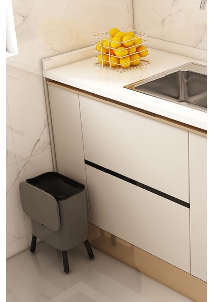 Tekno Trust Arispa 15 Litre Ayaklı Fonksiyonel Kapaklı Banyo Ve Mutfak Çöp Kovası