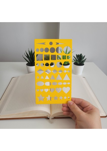 Bullet Journal Montessori Temel Şekiller Şablon Cetvel