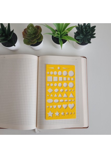 Bullet Journal Montessori Temel Şekiller Şablon Cetvel