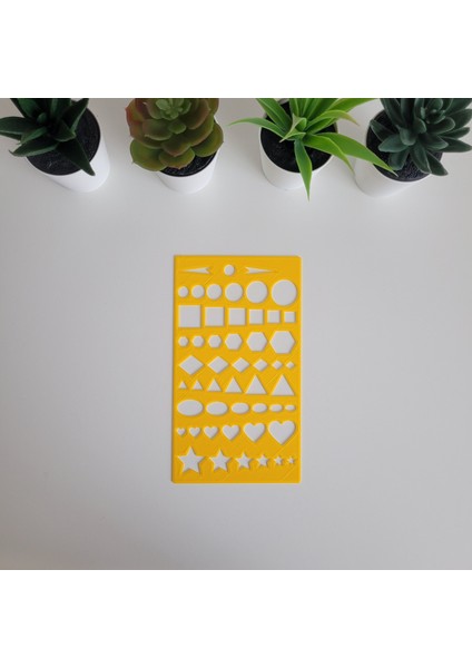 Bullet Journal Montessori Temel Şekiller Şablon Cetvel