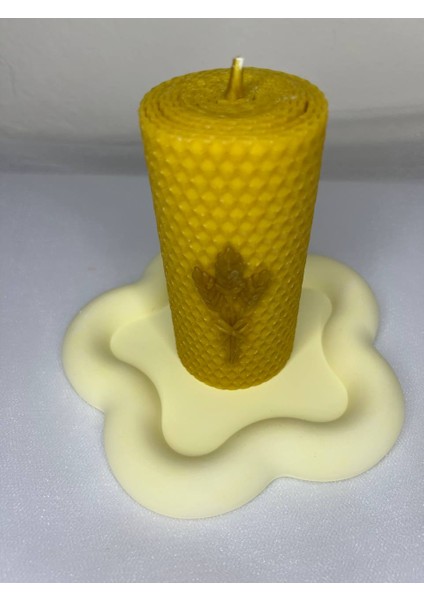 Bal Mumu + Tabak Hediye, Buğday Desenli Bal Mumu, Dogal Bal Mumu, Sarma Balmumu Mum, Petek Mum fırsatları