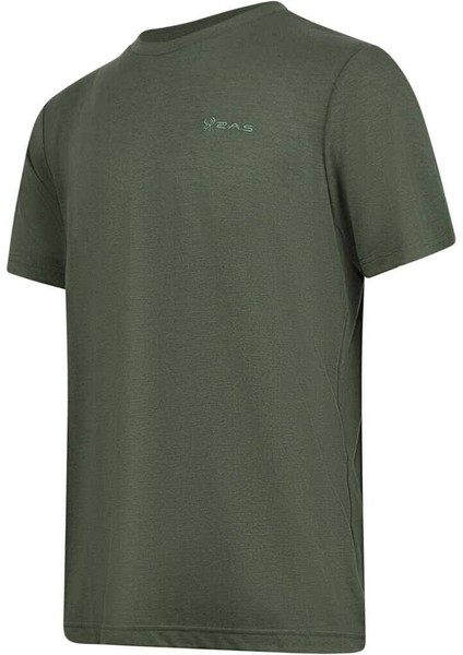 Viloft Sıfır Yaka Haki Erkek T-Shirt modelleri