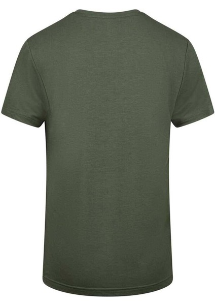 Viloft Sıfır Yaka Haki Erkek T-Shirt fırsatları