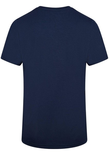 Viloft Sıfır Yaka Lacivert Erkek T-Shirt