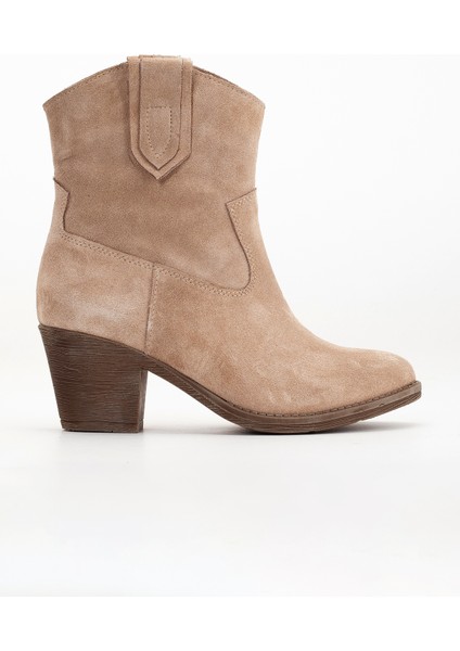 Kadın Kovboy Bot - Vizon Süet
