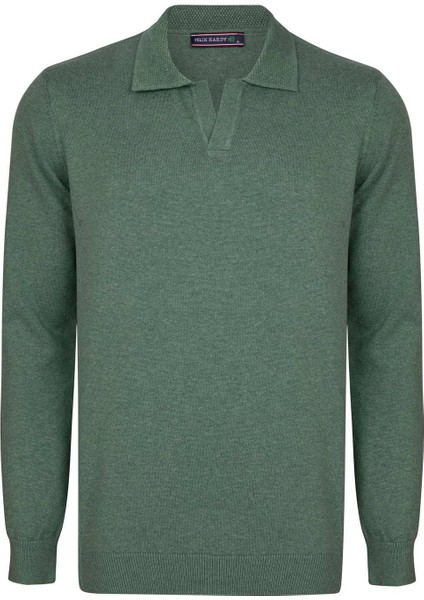 Erkek Polo Yaka Uzun Kollu Kazak