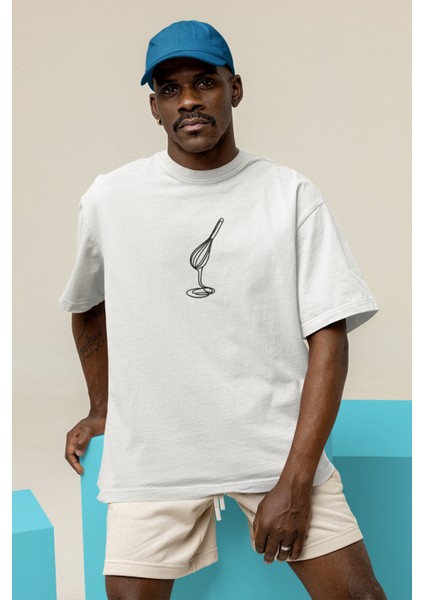 Oversize Çırpma Teli T-Shirt Unisex /chef modelleri