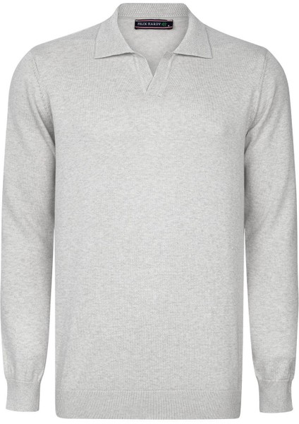 Erkek Polo Yaka Uzun Kollu Kazak