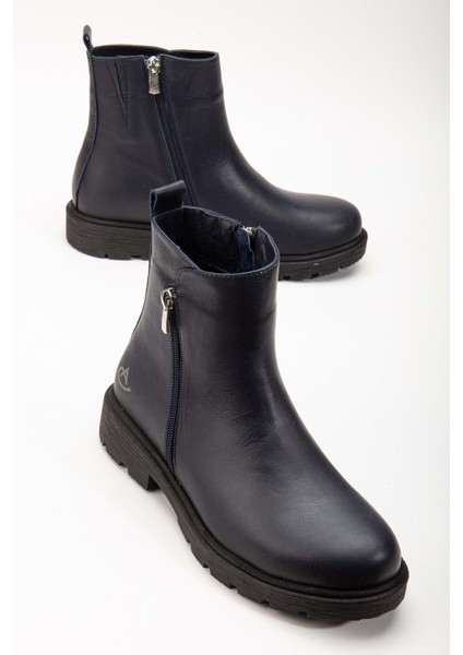 Kadın Fermuarlı Bot - Lacivert fiyatları