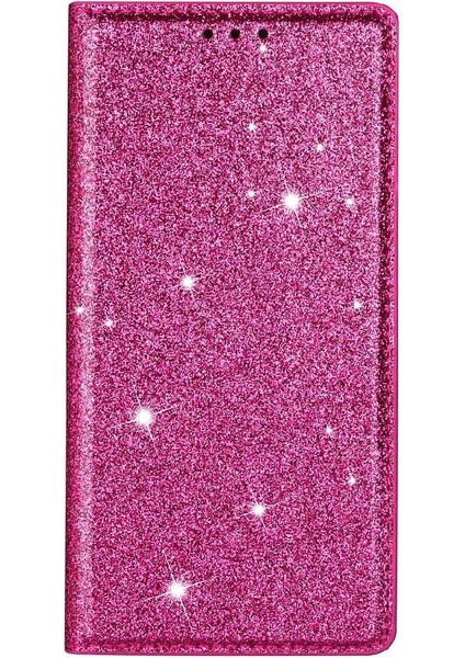 IPhone 12 Kart Tutucu Manyetik Kapatma Pu Deri Için Glitter Flip Case (Yurt Dışından)