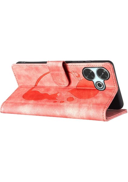 Xiaomi Poco M6 4g Için Flip Case Kabartmalı Sevimli Kedi Tutucu Kapak Cüzdan (Yurt Dışından) indirimleri