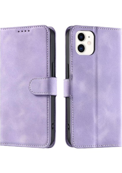 IPhone 12 Mini Bilek Kayışı Manyetik Pu Deri Kickstand Için Flip Case (Yurt Dışından)