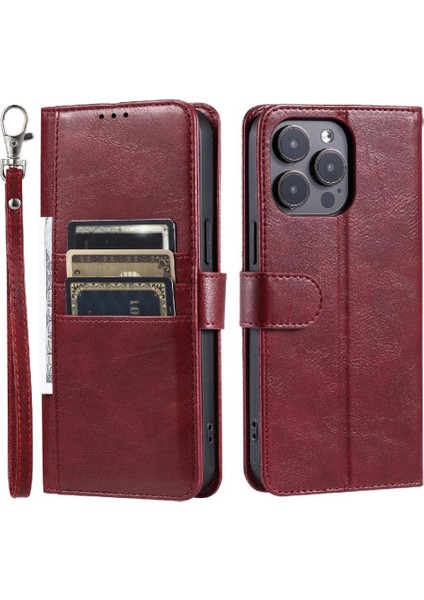 Xiaomi Poco M6 4g 6 Kart Yuvaları Için Flip Case Pu Deri Cüzdan Kickstand (Yurt Dışından)