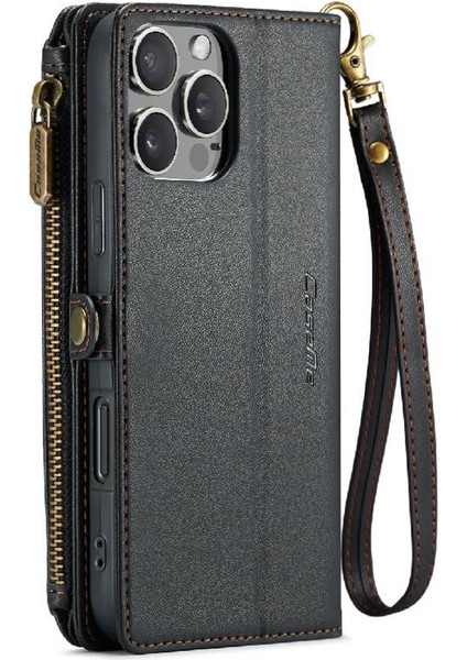 IPhone 16 Için Crossbody Durumda Pro Max Rfıd Engelleme Durumda Cüzdan Kart Tutucu (Yurt Dışından)