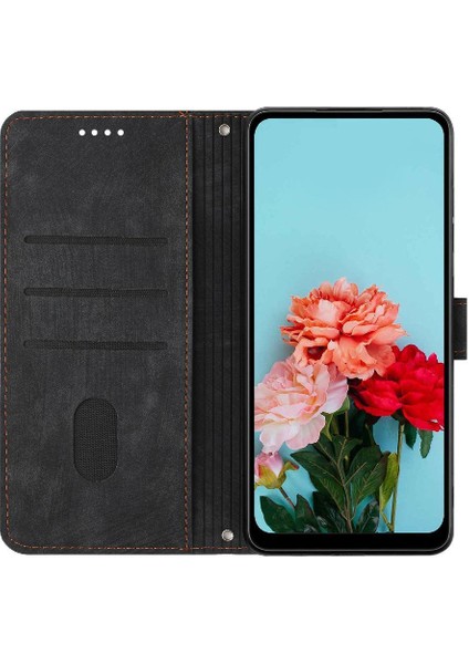 Xiaomi Poco M6 4g Kart Ekleme Cüzdan Pu Deri Için Flip Case (Yurt Dışından)