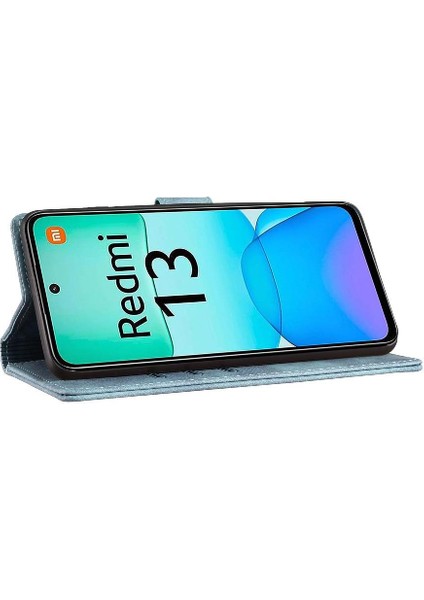 Xiaomi Poco M6 4g Için Flip Case Kabartmalı Sevimli Kedi Tutucu Kapak Cüzdan (Yurt Dışından)