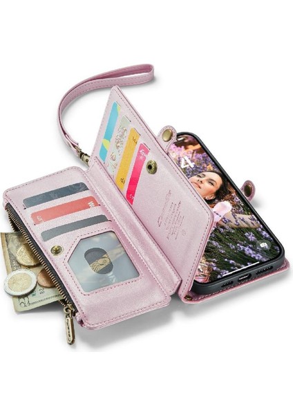 Kadınlar Için Crossbody Durumda IPhone 16 Pro Durumda Cüzdan Cüzdan Durumda Kart (Yurt Dışından)