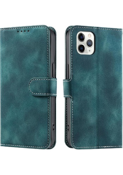 IPhone 11 Için Flip Case Pro Manyetik Bilek Kayışı Kickstand Pu Deri Kart (Yurt Dışından)