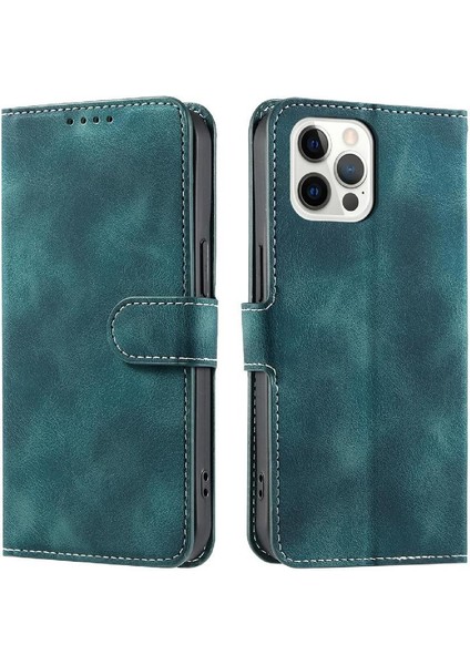 IPhone 12 Için Flip Case Pro Max Kickstand Bilek Kayışı Manyetik Cüzdan Kart (Yurt Dışından)