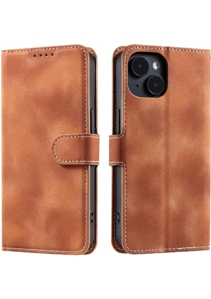 IPhone 13 Mini Cüzdan Kart Yuvaları Için Flip Case Pu Deri Kickstand Bilek (Yurt Dışından)