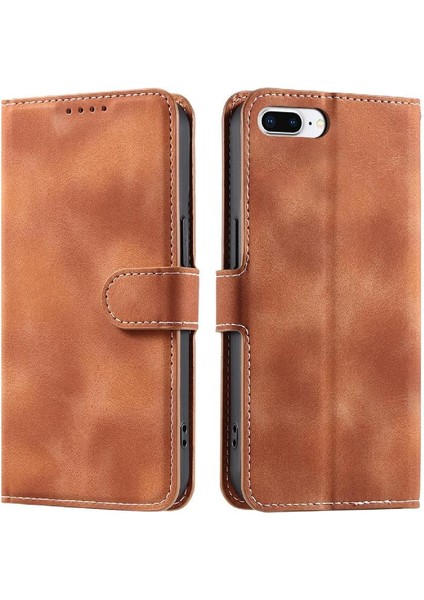 IPhone 6 Için Flip Case Artı/6s Artı Kickstand Bilek Kayışı Manyetik Pu Kart (Yurt Dışından)