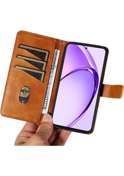Oppo A3 Pro 5g Deri Telefon Koruma Kılıfı ve Kart Yuvası Için Flip Case (Yurt Dışından)