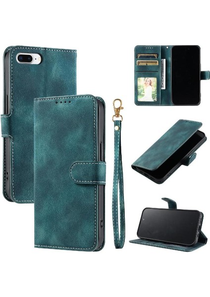IPhone 6 Için Flip Case Artı/6s Artı Kickstand Bilek Kayışı Manyetik Pu Kart (Yurt Dışından) fırsatları